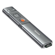 Заредете изображение във визуализатора на галерията – Baseus Orange Dot Wireless Presenter (Red Laser)(Charging version) gray (WKCD000013) - TopMag
