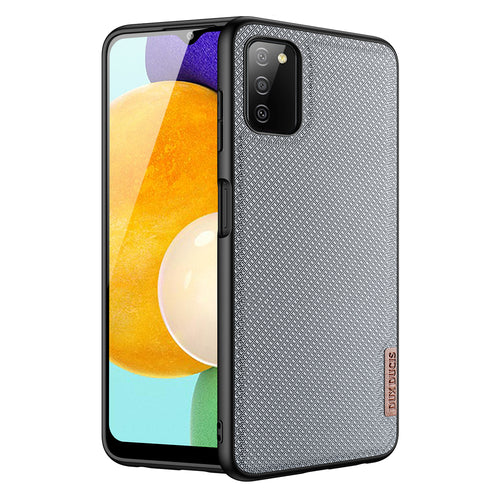 Dux Ducis Fino case covered with nylon material for Samsung Galaxy A03s gray - TopMag