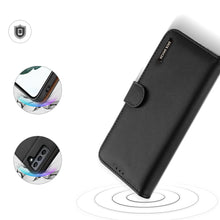 Заредете изображение във визуализатора на галерията – Dux Ducis Hivo Genuine Leather Bookcase type case for Samsung Galaxy S21 FE black - TopMag
