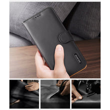 Заредете изображение във визуализатора на галерията – Dux Ducis Hivo Genuine Leather Bookcase type case for Samsung Galaxy S21 FE black - TopMag
