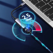 Заредете изображение във визуализатора на галерията – Choetech external USB Type C network adapter - RJ45 2.5Gbps gray (HUB-R02 gray) - TopMag
