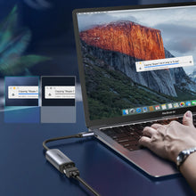 Заредете изображение във визуализатора на галерията – Choetech external USB Type C network adapter - RJ45 2.5Gbps gray (HUB-R02 gray) - TopMag
