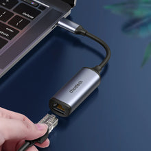 Заредете изображение във визуализатора на галерията – Choetech external USB Type C network adapter - RJ45 2.5Gbps gray (HUB-R02 gray) - TopMag
