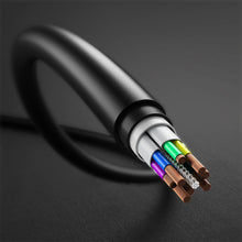 Заредете изображение във визуализатора на галерията – Choetech USB Type C - USB Type C charging data cable 3A 0,5m black (CC0001) - TopMag
