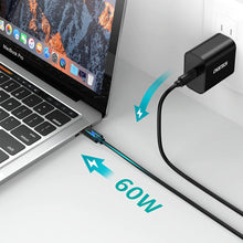 Заредете изображение във визуализатора на галерията – Choetech cable USB Type C - USB Type C 3A cable 1m black (CC0002) - TopMag
