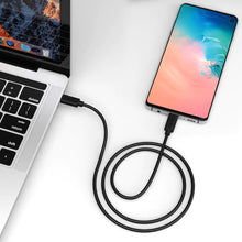Заредете изображение във визуализатора на галерията – Choetech cable USB Type C - USB Type C 3A cable 1m black (CC0002) - TopMag
