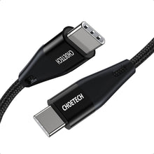 Заредете изображение във визуализатора на галерията – Choetech cable USB Type C cable - USB Type C Power Delivery 60W 3A 1.2m black (XCC-1003) - TopMag
