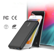 Заредете изображение във визуализатора на галерията – Choetech powerbank 10000mAh 18W Quick Charge Power Delivery USB / USB Type C black (B627) - TopMag

