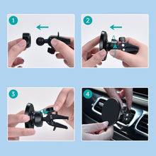 Заредете изображение във визуализатора на галерията – Choetech Magnetic Car Air Vent Mount Air Vent Mount for iPhone Black (AT0004) - TopMag
