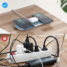 Заредете изображение във визуализатора на галерията – Choetech 3in1 Qi 10W Wireless Charger for Phone / Headphones AirPods 2 / Pro + USB Type C Cable with Network Adapter Green (T569-S) - TopMag
