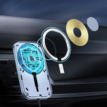 Заредете изображение във визуализатора на галерията – Choetech Car Magnetic Mount Inductive Qi Charger 15W (MagSafe Compatible) Black (T200-F) - TopMag
