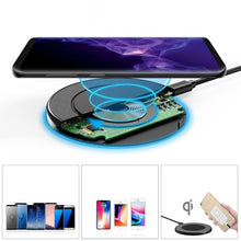 Заредете изображение във визуализатора на галерията – Choetech Qi 15w wireless charger for phone / headphones black (T527-F) - TopMag
