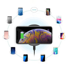 Заредете изображение във визуализатора на галерията – Choetech Qi 15w wireless charger for phone / headphones black (T527-F) - TopMag

