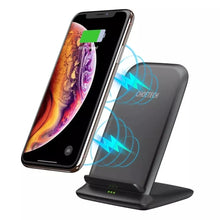 Заредете изображение във визуализатора на галерията – Choetech Qi 15W wireless charger for phone headphones black (T555-F) - TopMag
