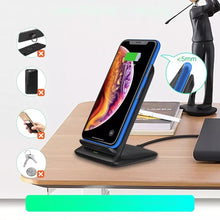 Заредете изображение във визуализатора на галерията – Choetech Qi 15W wireless charger for phone headphones black (T555-F) - TopMag
