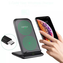 Заредете изображение във визуализатора на галерията – Choetech Qi 15W wireless charger for phone headphones black (T555-F) - TopMag
