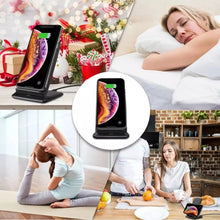 Заредете изображение във визуализатора на галерията – Choetech Qi 15W wireless charger for phone headphones black (T555-F) - TopMag
