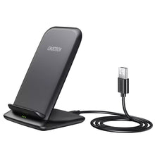 Заредете изображение във визуализатора на галерията – Choetech Qi 15W wireless charger for phone headphones black (T555-F) - TopMag
