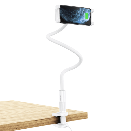 Choetech Desk Telephone Holder With Clip Wireless Charger Qi 15W white (T584-F) - TopMag