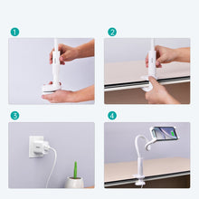 Заредете изображение във визуализатора на галерията – Choetech Desk Telephone Holder With Clip Wireless Charger Qi 15W white (T584-F) - TopMag
