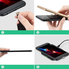 Заредете изображение във визуализатора на галерията – Choetech Adapter for Wireless Charging Qi USB Type C Induction Insert black (WP-TYPEC) - TopMag
