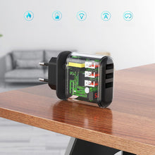Заредете изображение във визуализатора на галерията – Choetech charger 3x USB 3.4A black (Q5009-EU) - TopMag
