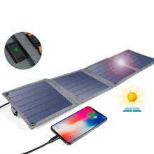 Заредете изображение във визуализатора на галерията – Choetech Travel Solar Solar PV Charger 14W with USB 5V / 2.4A Solar Panel Gray (SC004) - TopMag
