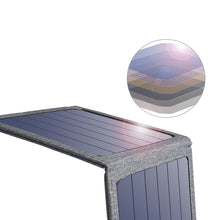 Заредете изображение във визуализатора на галерията – Choetech Travel Solar Solar PV Charger 14W with USB 5V / 2.4A Solar Panel Gray (SC004) - TopMag
