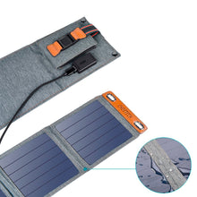 Заредете изображение във визуализатора на галерията – Choetech Travel Solar Solar PV Charger 14W with USB 5V / 2.4A Solar Panel Gray (SC004) - TopMag
