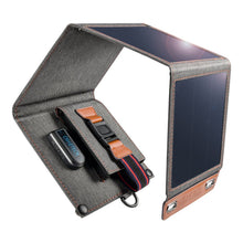 Заредете изображение във визуализатора на галерията – Choetech Travel Solar Solar PV Charger 14W with USB 5V / 2.4A Solar Panel Gray (SC004) - TopMag
