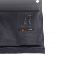 Заредете изображение във визуализатора на галерията – Choetech foldable travel solar solar charger 22W solar panel 2x USB 5V / 2.4A / 2.1A solar panel (82 x 24 cm) black (SC005) - TopMag
