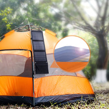Заредете изображение във визуализатора на галерията – Choetech foldable travel solar solar charger 22W solar panel 2x USB 5V / 2.4A / 2.1A solar panel (82 x 24 cm) black (SC005) - TopMag
