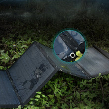 Заредете изображение във визуализатора на галерията – Choetech large foldable solar charger 80W solar photovoltaic USB Type C (Power Delivery) / 2x USB (Quick Charge / 2,4A) (158 x 41 cm) black (SC007) - TopMag
