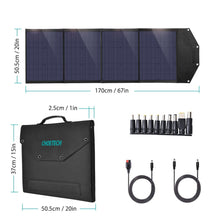 Заредете изображение във визуализатора на галерията – Choetech Foldable Solar Charger 100W 2x USB / 1x USB Type C Power Delivery Quick Charge black (SC009) - TopMag
