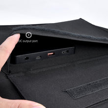 Заредете изображение във визуализатора на галерията – Choetech Foldable Solar Charger 100W 2x USB / 1x USB Type C Power Delivery Quick Charge black (SC009) - TopMag
