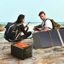 Заредете изображение във визуализатора на галерията – Choetech Portable Mobile Charging Power Station 300W Powerbank 20800mAh USB Type C / 3x USB / Cigarette Lighter Socket / DC Power Delivery Quick Charge FCP AFC Black - TopMag
