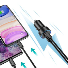 Заредете изображение във визуализатора на галерията – Choetech car charger 2x USB Type C Power Delivery 3.0 QuickCharge 3.0 AFC 36W 2.4A black (C0054) - TopMag
