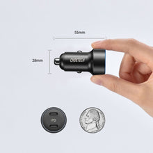 Заредете изображение във визуализатора на галерията – Choetech car charger 2x USB Type C Power Delivery 3.0 QuickCharge 3.0 AFC 36W 2.4A black (C0054) - TopMag
