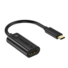 Заредете изображение във визуализатора на галерията – Choetech unidirectional cable adapter USB Type C Thunderbolt 3 (Male) to HDMI 2.0 4K@60Hz (female) black (HUB-H04BK) - TopMag
