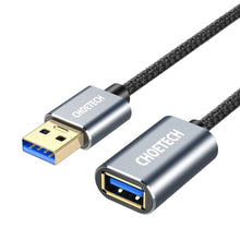 Заредете изображение във визуализатора на галерията – Choetech USB 3.0 (male) - USB 3.0 (female) cable extension 2 m gray (XAA001) - TopMag
