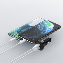 Заредете изображение във визуализатора на галерията – Choetech car charger 2x USB Type C Quick Charge Power Delivery 40W FCP AFC black (TC0008) - TopMag
