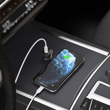 Заредете изображение във визуализатора на галерията – Choetech car charger 2x USB Type C Quick Charge Power Delivery 40W FCP AFC black (TC0008) - TopMag
