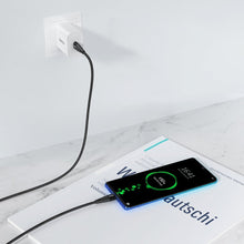 Заредете изображение във визуализатора на галерията – Choetech USB Type C - USB Type C cable Power Delivery 60W 2m black (XCC-1004-BK) - TopMag
