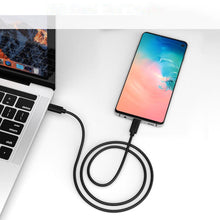 Заредете изображение във визуализатора на галерията – Choetech USB Type C - USB Type C cable 3A 3m black (CC0004) - TopMag
