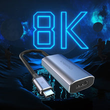 Заредете изображение във визуализатора на галерията – Choetech unidirectional cable adapter USB Type C (Male) to HDMI (Female) 8K@60Hz gray (HUB-H16) - TopMag
