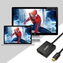 Заредете изображение във визуализатора на галерията – Choetech One-way cable Adapter USB Type C (Male) to VGA (Female) black (HUB-V01) - TopMag
