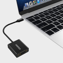 Заредете изображение във визуализатора на галерията – Choetech One-way cable Adapter USB Type C (Male) to VGA (Female) black (HUB-V01) - TopMag

