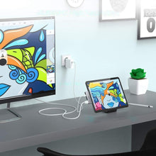 Заредете изображение във визуализатора на галерията – Choetech multifunctional USB HUB for Apple iPad Pro Typ C 4in1 60W PD black (HUB-M13) - TopMag

