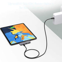 Заредете изображение във визуализатора на галерията – Choetech multifunctional USB HUB for Apple iPad Pro Typ C 4in1 60W PD black (HUB-M13) - TopMag
