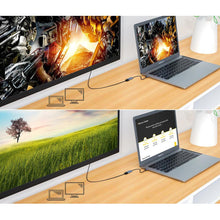 Заредете изображение във визуализатора на галерията – Choetech One-way Cable Adapter from USB Type C (Male) to DisplayPort (Female) 4K 60Hz 20cm gris (HUB-H11) - TopMag

